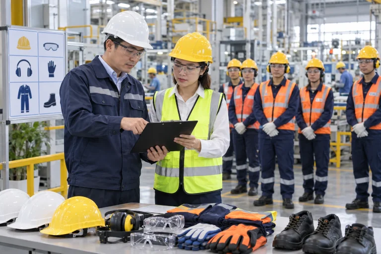 Quản lý an toàn hướng dẫn cấp phát thiết bị bảo hộ cho nhân viên nhà máy