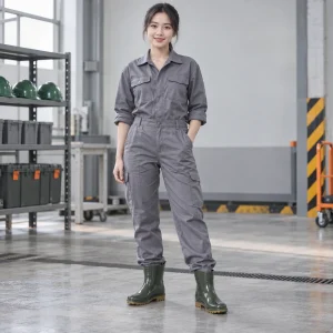 Ủng cao su thấp cổ nhựa PVC dẻo màu xanh rêu đế chống trượt