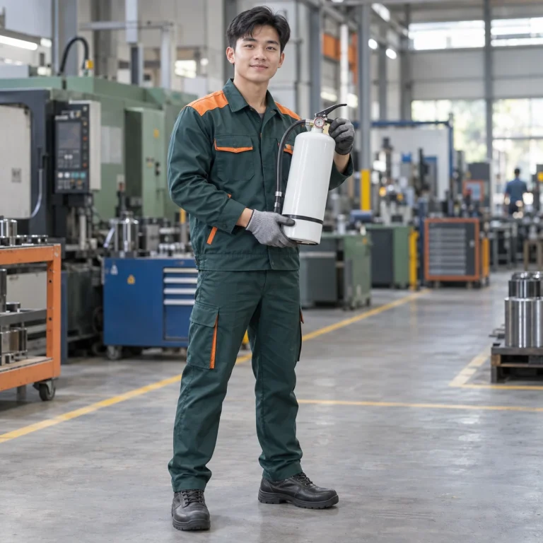 Bình chữa cháy hợp kim chịu áp màu trắng thiết kế gọn
