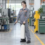 Bình chữa cháy nhựa kỹ thuật màu trắng thiết kế gọn