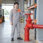 Thiết bị PCCC thép sơn tĩnh điện màu đỏ van khóa an toàn