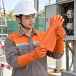 Thiết bị an toàn điện cao su cách điện màu cam dùng cho điện hạ áp
