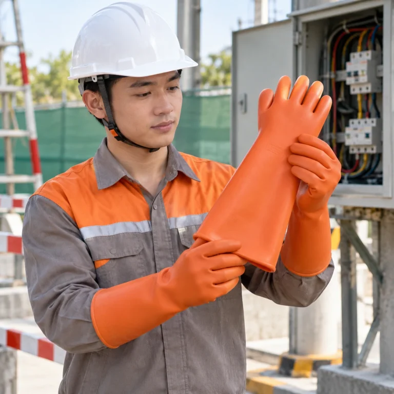 Thiết bị an toàn điện cao su cách điện màu cam dùng cho điện hạ áp