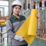 Thiết bị an toàn điện cao su cách điện màu vàng dùng cho điện trung áp