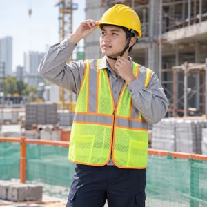Mũ bảo hộ quai cài composite nhẹ màu vàng núm vặn điều chỉnh