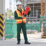 Bình chữa cháy cao su chịu nhiệt màu đỏ phối đen thiết kế gọn