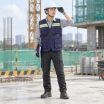 Áo lưới phản quang vải gió nhẹ màu tím than túi hộp đa năng