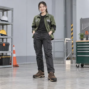 Giày bảo hộ thể thao da bò mềm màu nâu mũi composite