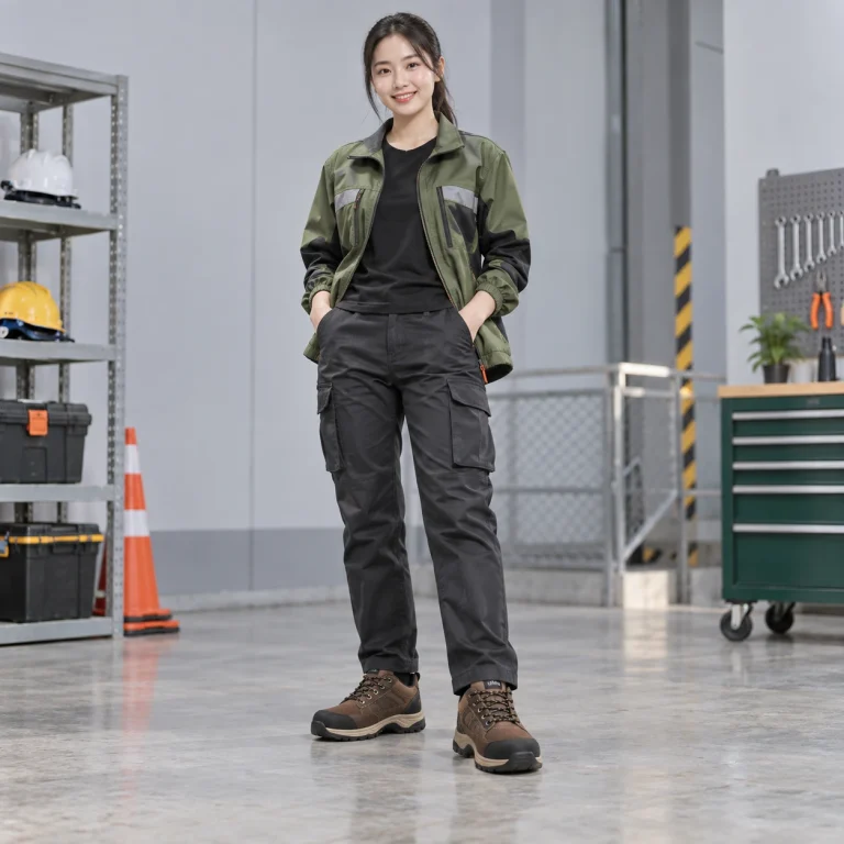 Giày bảo hộ thể thao da bò mềm màu nâu mũi composite