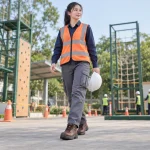 Giày bảo hộ cao cấp da bò mềm màu nâu mũi composite