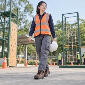 Giày bảo hộ cao cấp da bò mềm màu nâu mũi composite