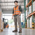 Giày bảo hộ cao cấp vải canvas màu nâu mũi composite