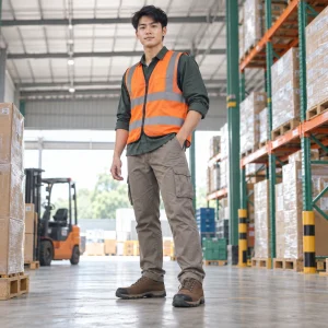 Giày bảo hộ cao cấp vải canvas màu nâu mũi composite