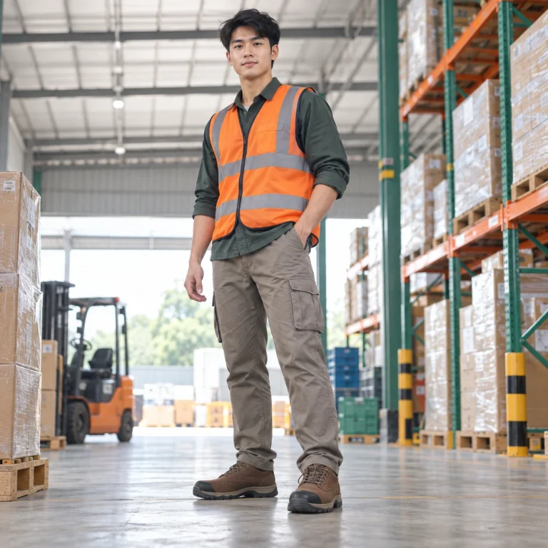 Giày bảo hộ cao cấp vải canvas màu nâu mũi composite
