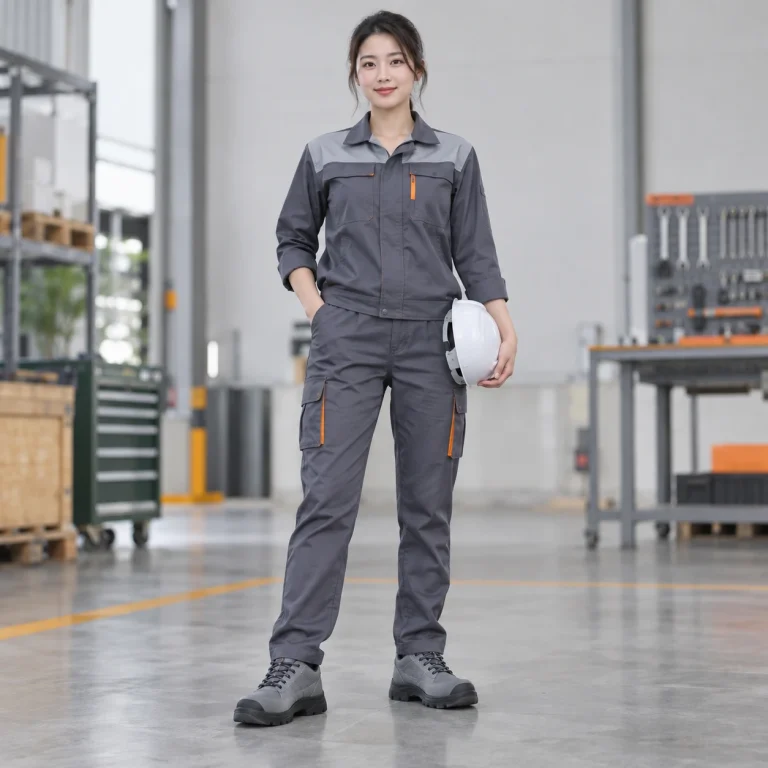 Giày bảo hộ cao cấp da microfiber màu xám mũi composite