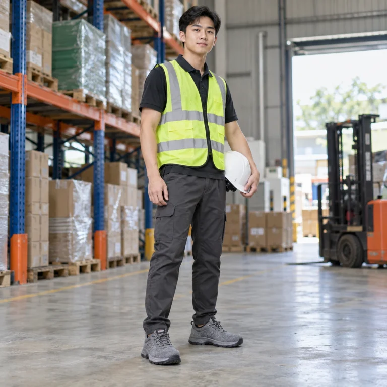 Giày bảo hộ cao cấp lưới dệt thoáng màu xám mũi composite