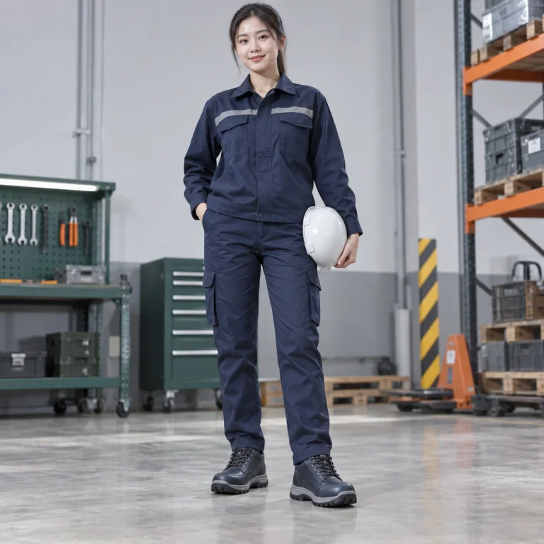 Giày bảo hộ cao cấp da bò mềm màu xanh đen mũi composite
