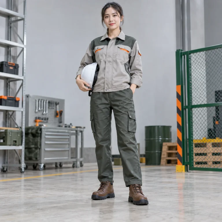 Giày bảo hộ cao cấp da tổng hợp chống nước màu nâu mũi thép