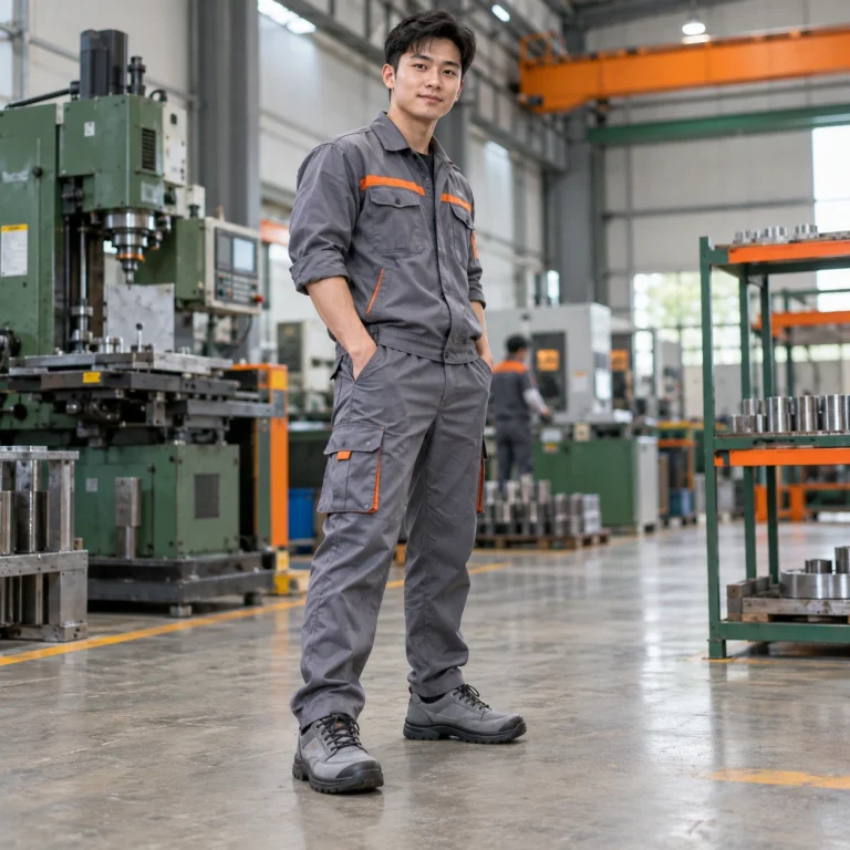 Giày bảo hộ cao cấp da microfiber màu xám mũi thép