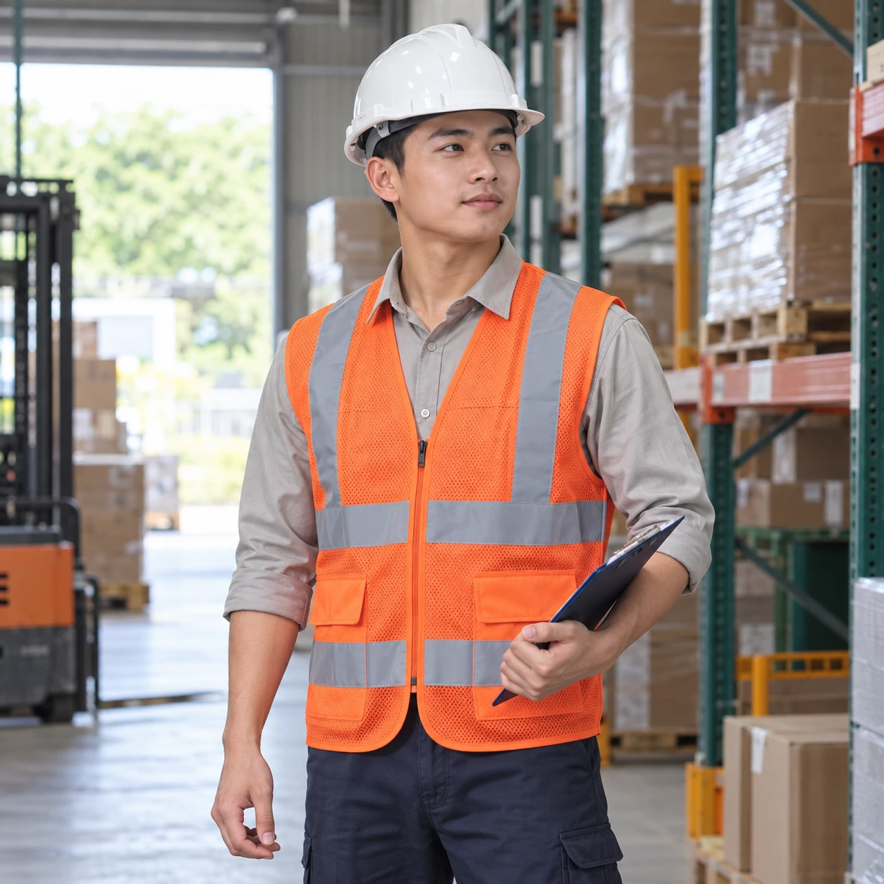 Mũ bảo hộ công trường nhựa kỹ thuật chịu lực màu trắng núm vặn điều chỉnh
