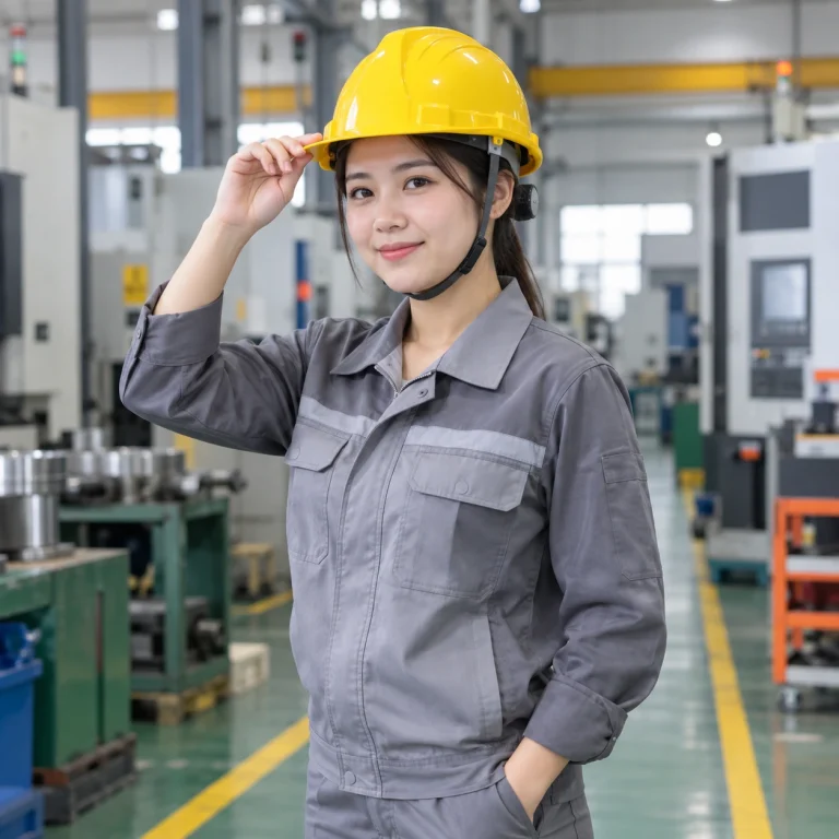 Mũ bảo hộ công trường nhựa ABS màu vàng núm vặn điều chỉnh