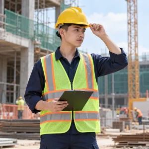 Mũ bảo hộ công trường nhựa HDPE màu vàng núm vặn điều chỉnh