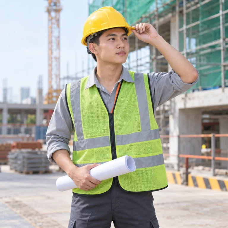 Mũ công nhân nhựa kỹ thuật chịu lực màu vàng núm vặn điều chỉnh