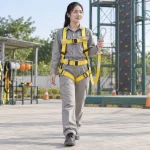 Dây an toàn sợi dệt bản rộng màu vàng móc nhỏ gọn nhẹ