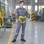 Dây an toàn bán thân đai nylon chịu tải màu vàng móc lớn khóa kép